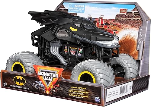Miniatura 10 de Monster Jam, Camión monstruo oficial de Batman, vehículo fundido a presión de coleccionista, escala 124, juguetes para niños a partir de 3 años