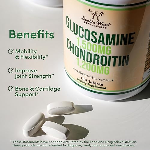 Miniatura 3 de Glucosamina condroitina triple fuerza (1,500 mg de sulfato de glucosamina, 1,200 mg de condroitina) 180 tabletas, suministro para dos meses