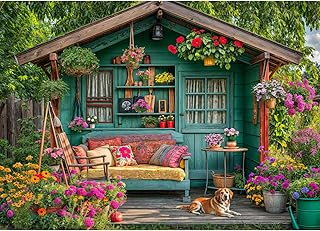 Puzzle 1000 Pieces, Adult Puzzle, A Challenging Puzzle, Puzzle Games for the Whole Family, Gifts for Women, Gifts for Men, Theme: Small House in the Garden