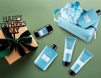Yard House Bath and Body Mens Gift Set - Glacier Absolute - Premium Fathers Day Birthday Christmas Gifts Ideas For Him - Skin Care Kits For Men in Leather Toiletry Bag w. Full Size Items