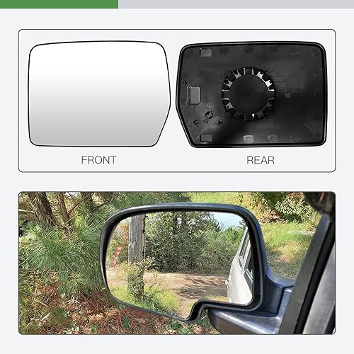 Miniatura 3 de SCITOO Espejo retrovisor lateral de cristal para conductor, espejo lateral izquierdo, apto para 2004-2014 para Ford para F150 PU sin calefacción,