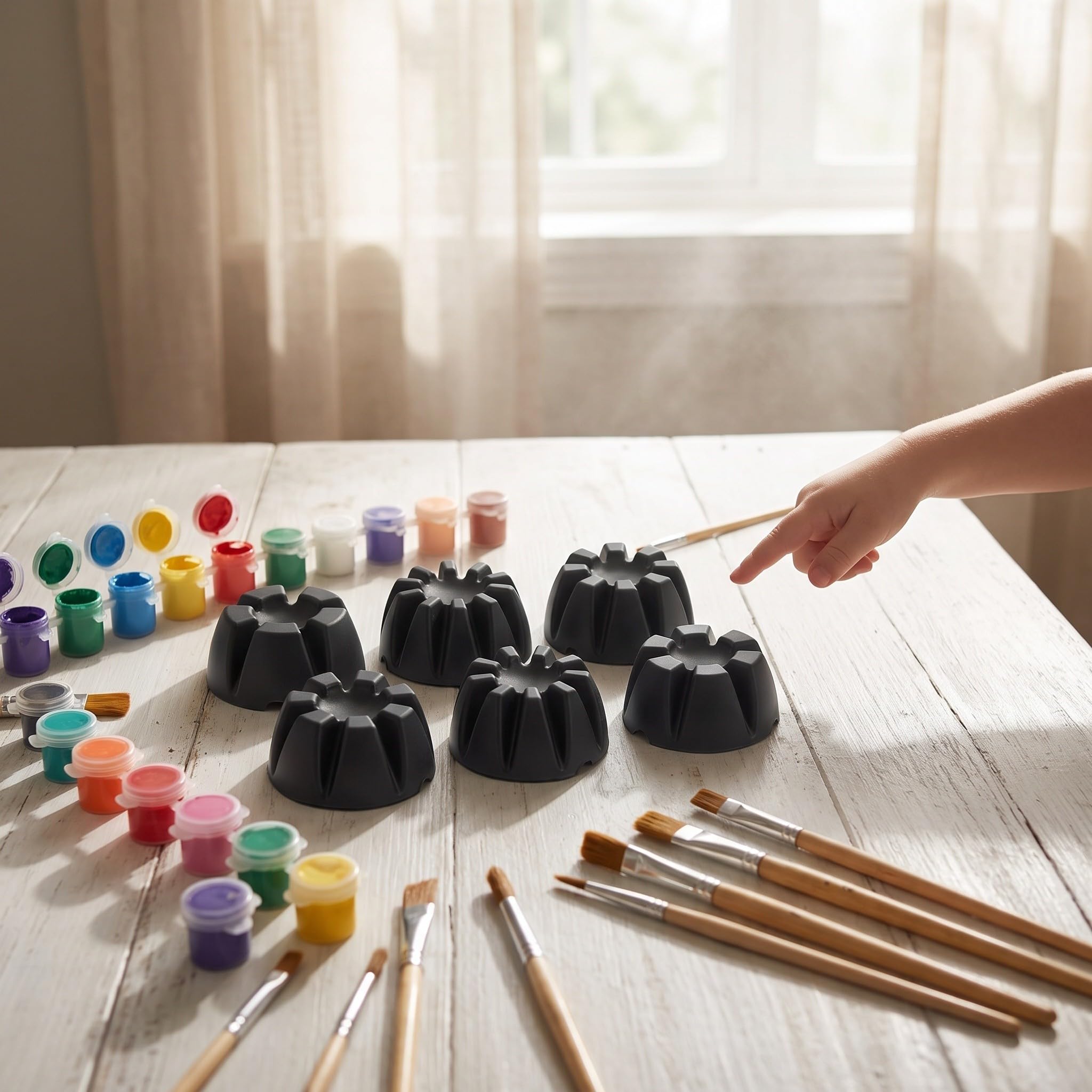 Set di 6 Tazze per versare la Pittura a Forma di Fiore, con 5-10 per