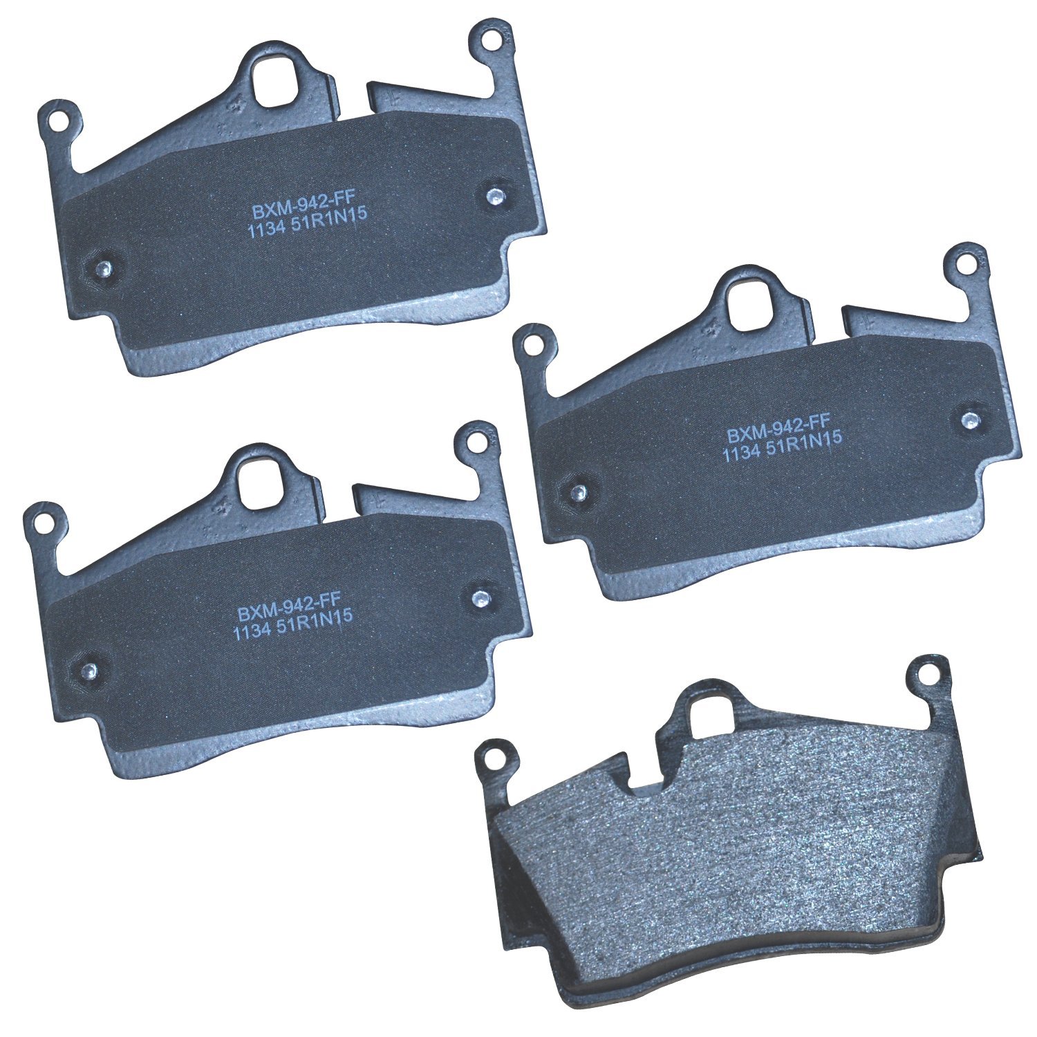 Bendix Premium SBM1134 Semi-Metallic Rear Brake Pads for Porsche 718 Boxster 2021-2017, 718 Cayman 2023-2017, 911 2005, Boxster 2016-2005, Cayman 2012-2007, Cayman 2016-2014