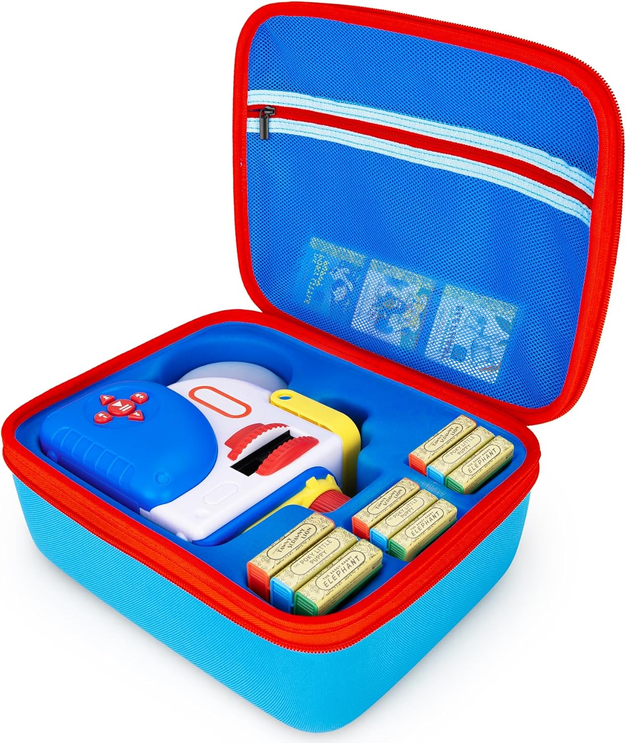 Case Compatible with Little Tikes Story Dream Machine Books Starter Set, Toy Storage Case for Little Tikes Projector Storybook Character, Gift for Kids Girls Boys, Blue (Bag Only)