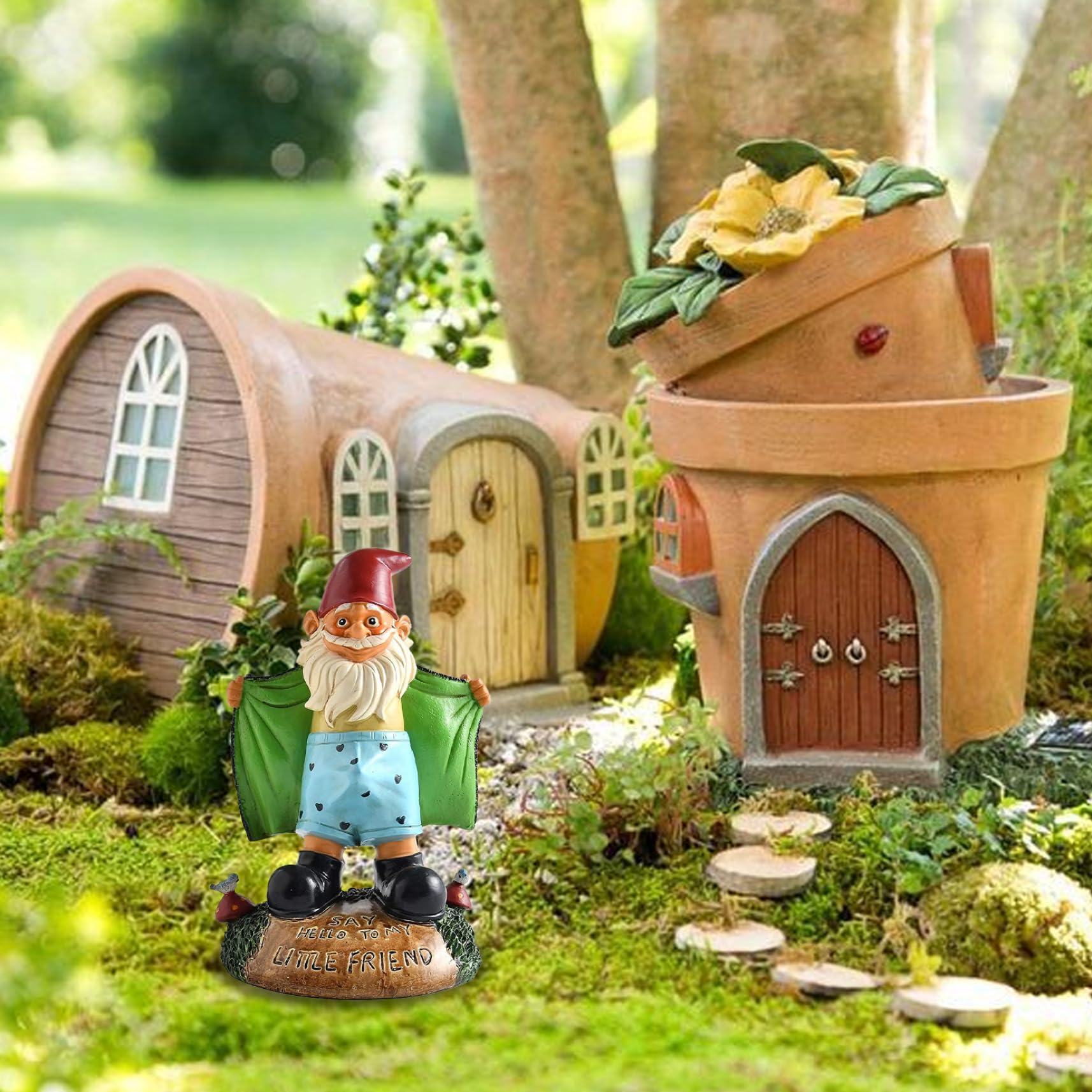 Estátuas de gnomos sexy, gnomos engraçados de resina de 14 cm, cor