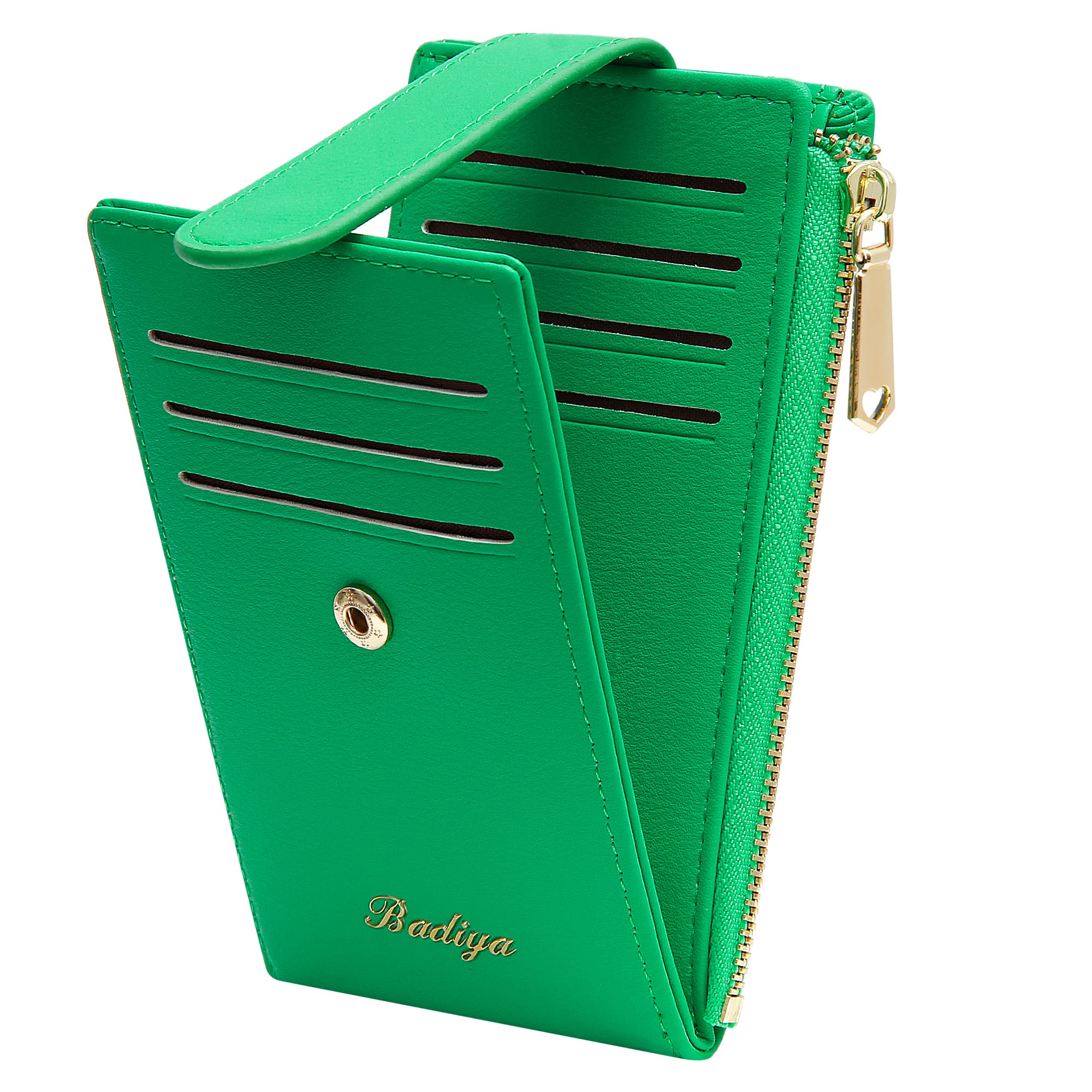 Badiya Card Holder Wallet for Women RFlD Slim Wallets Bifold Multi Card Case Coin Purse