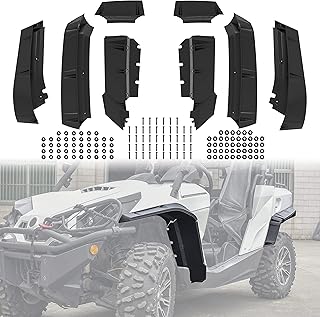 SAUTVS Extended Fender Flares Mud Flaps Wider XXL Mud Guards Extension for Can-Am Commander & Commander Max 800 1000 2011-2020 Accessories (8PCS, Replace 715002451, 715001013)