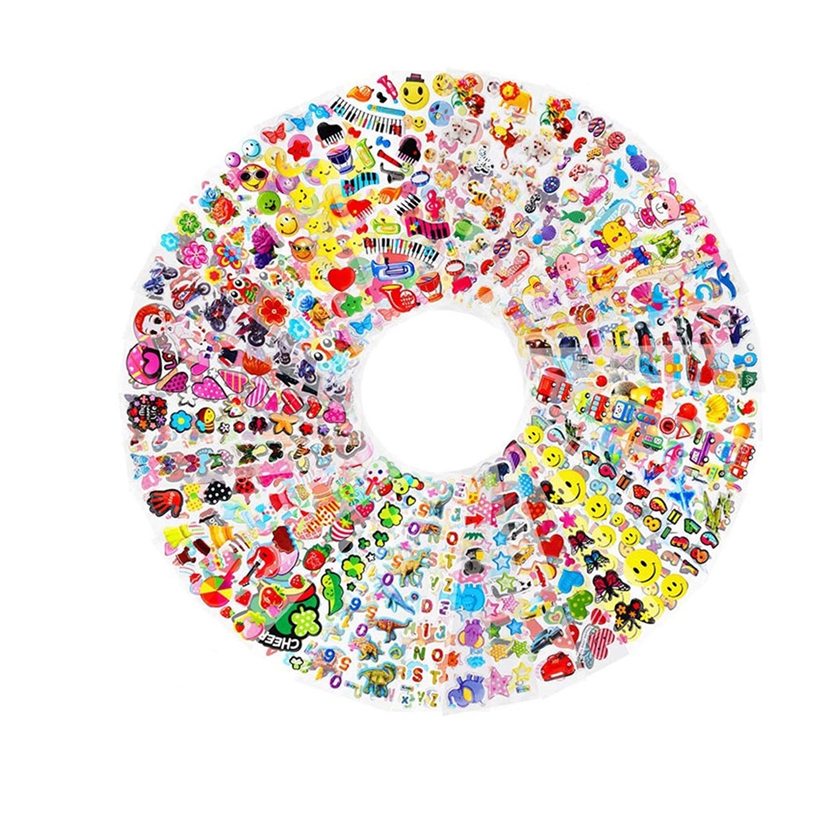 NOTEface Stickers for Kids 40 Sheets lot Cute Stickers 3D Cartoon Princess Random Puffy Stickers Children Birthday Gifts For Boys Girls Stickers (Color : Girls)