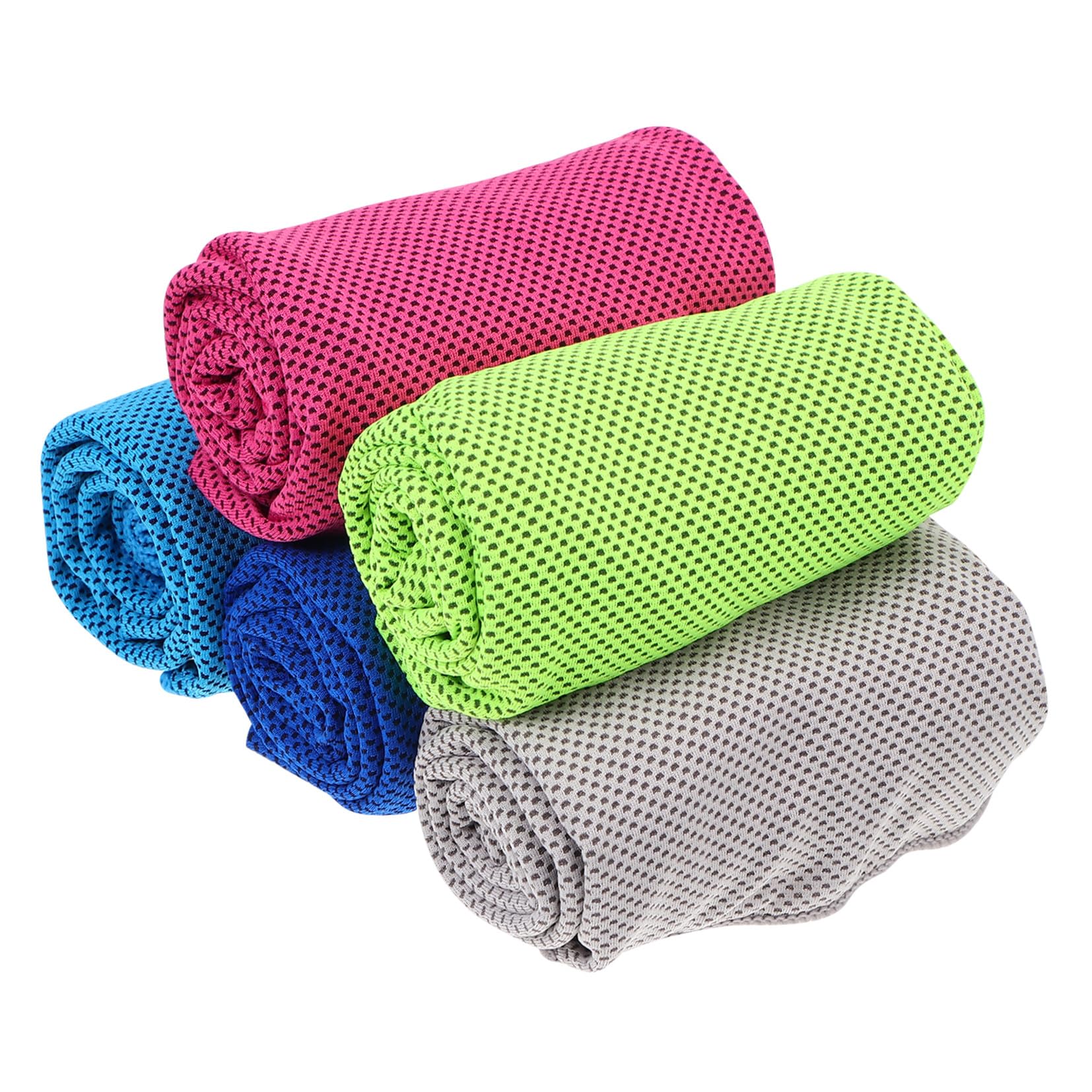 HANABASS 5pezzi Asciugamani Rinfrescanti Microfibra Da Asciugamani Sportivi Veloci Per Yoga e Attività All Aperto Teli Da Spiaggia Assorbenti e Rinfrescanti Colori Casual