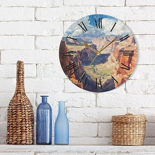 Miniatura 3 de the Grand Canyon 10 Inch Round wall clock small Non-Ticking Art for Kitchen Bathroom relojes de pared para cocina