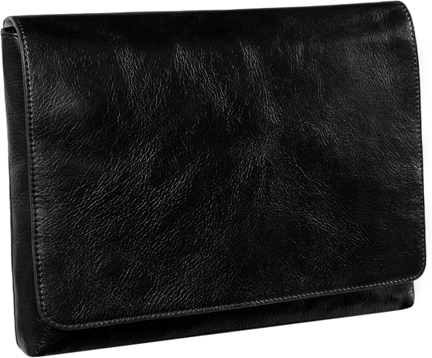 Time Resistance Leather Messenger Bag for Men - Crossbody Bag - Full Grain Leather - Tablet Sized Shoulder Bag