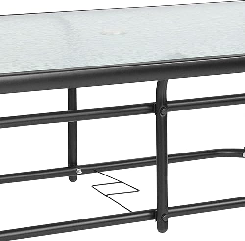 Miniatura 40 de Flash Furniture Bellamy - Mesa redonda de metal de vidrio templado de 23.75 pulgadas, color bronce Claro,Parte superior transparente/marco