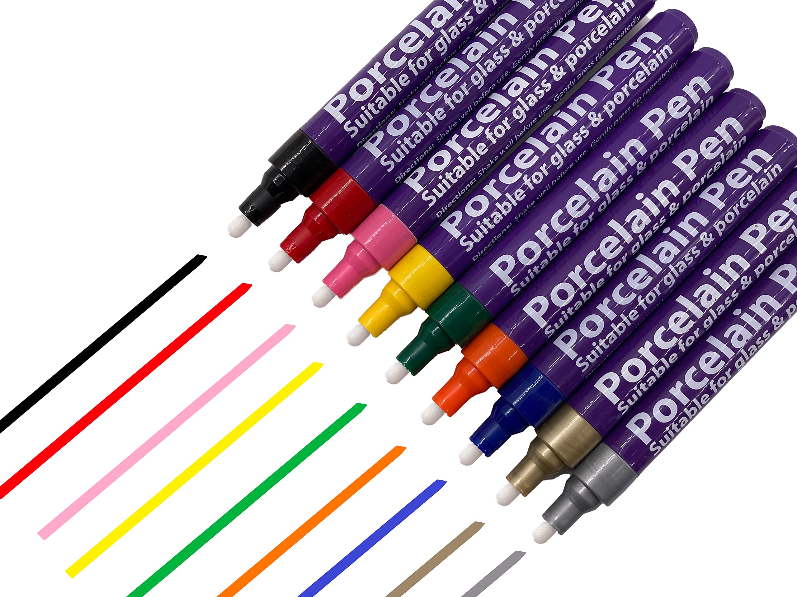 Craftplay Porcelain pens, Pack of 8 Pens, 8 count (Pack of 1)