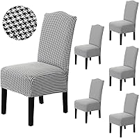 Vista 27 de H.VERSAILTEX Juego de 4 fundas elásticas para sillas de comedor, fundas protectoras para sillas Parson, tela de terciopelo sólido suave y gruesa