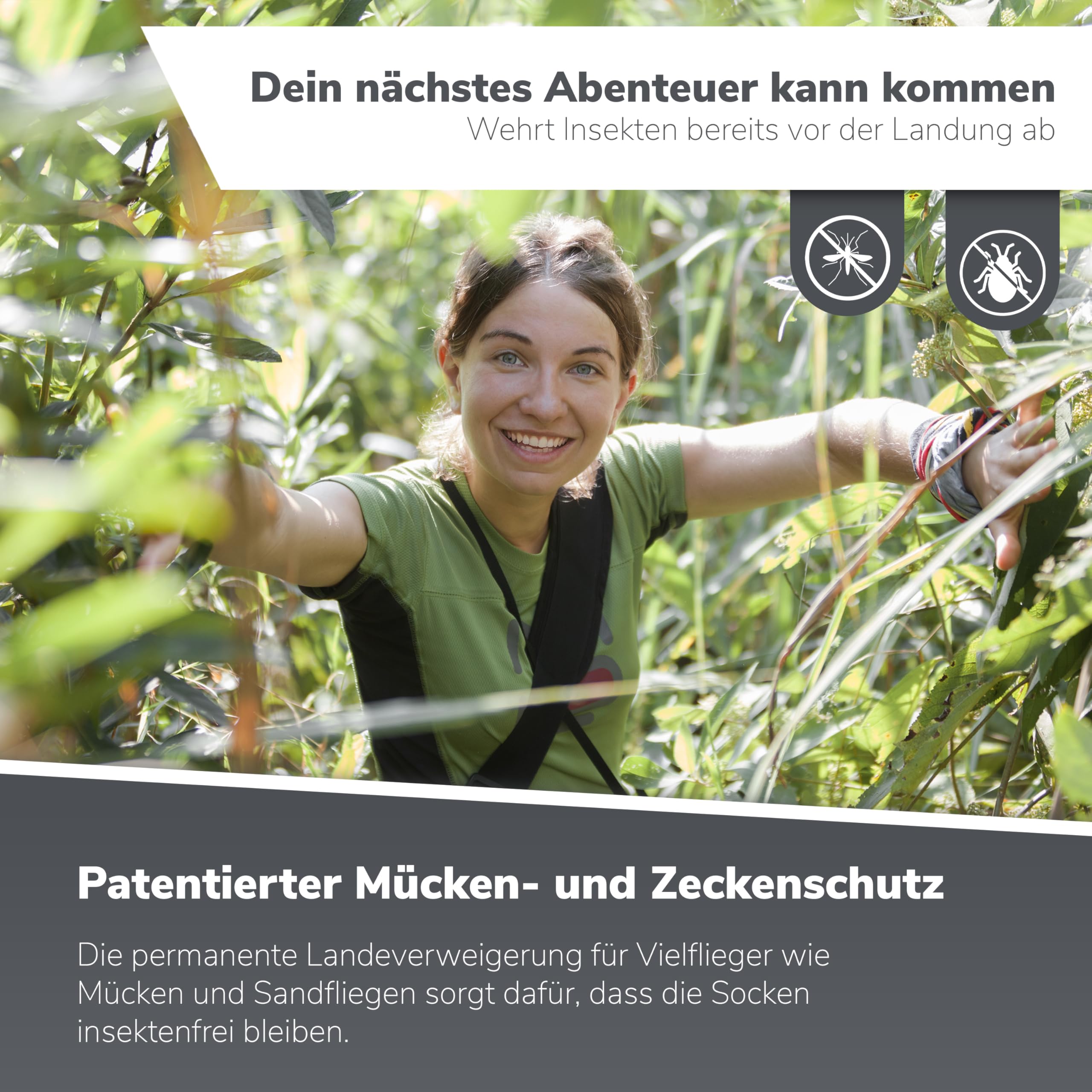 Safersox Leichte Mücken Socken für Büro, Safari & Outdoor – Damen & Herren | Safari Kleidung Mückensocken imprägniert mit Insektenschutz: Anti Zecken & Moskitos für Reise, Outdoor, Tropen, Afrika