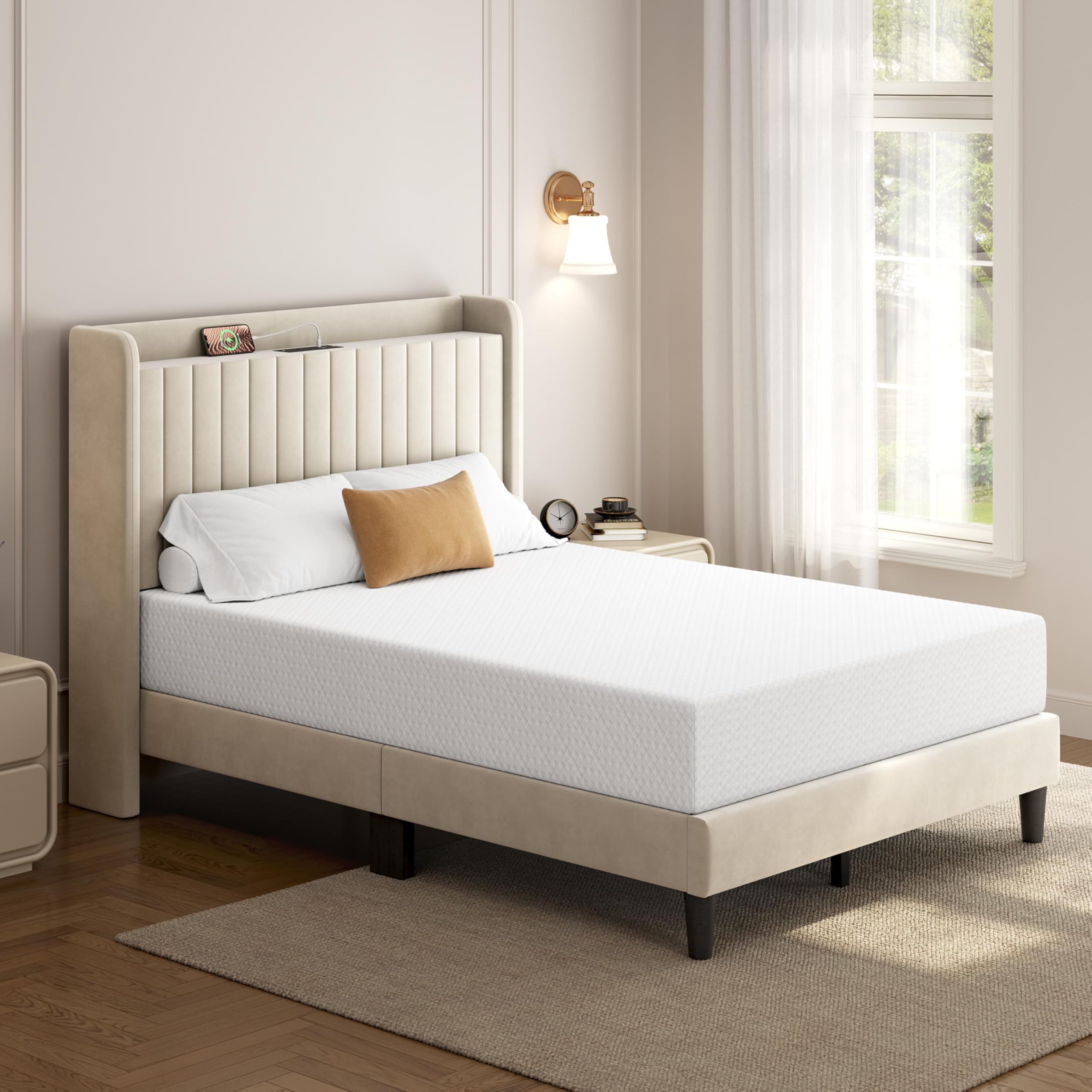 Yaheetech Twin Size Mattress 8 Inch- 3 Foam Layer Cooling Gel Memory Foam Mattresses, Green Tea for Fresher Sleep, Medium Firm, CertiPUR-US Certified,Twin Mattress in a Box — view 16
