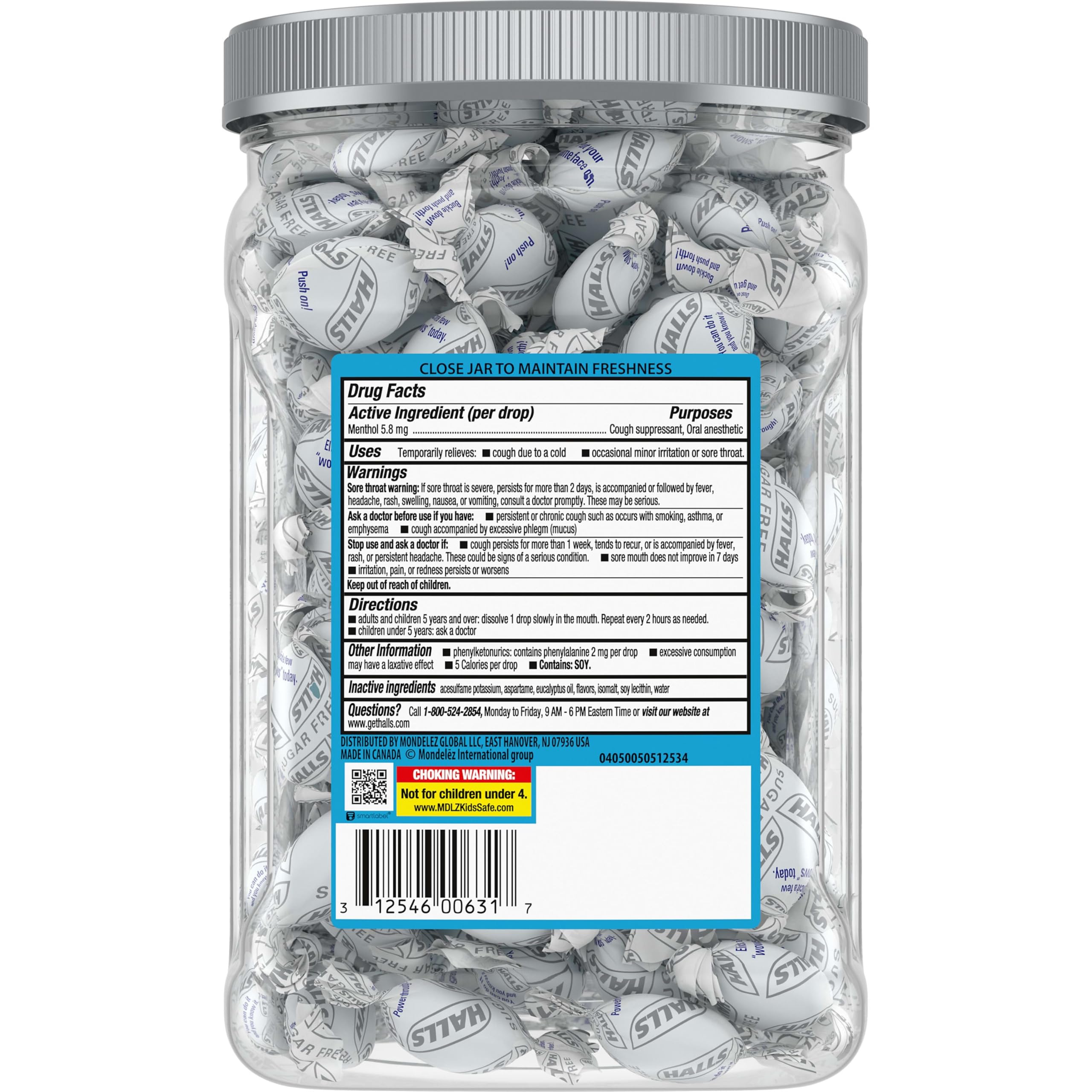 Halls Cough & Throat Relief Mountain Menthol Sugar Free Cough Drops, 225 ct — Amazon image 14