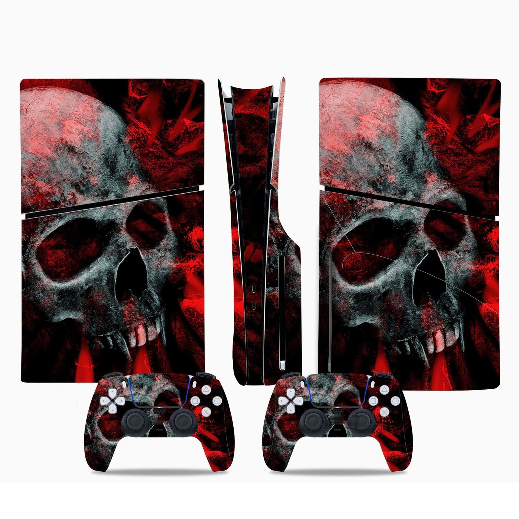 Für PS5 Slim Skin Disc Edition & Für PS5 Slim Skin Digital Edition Konsole Und Controller Vinyl Cover Skins Wraps Kratzfest Kompatibel 41677 Blasenfrei Kein Schaum Kratzfest (Size : Disc Version)