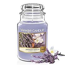 Yankee Candle Candela profumata in giara grande, Lavender Vanilla, Durata Fino a 150 Ore, Regali ottimi per le donne