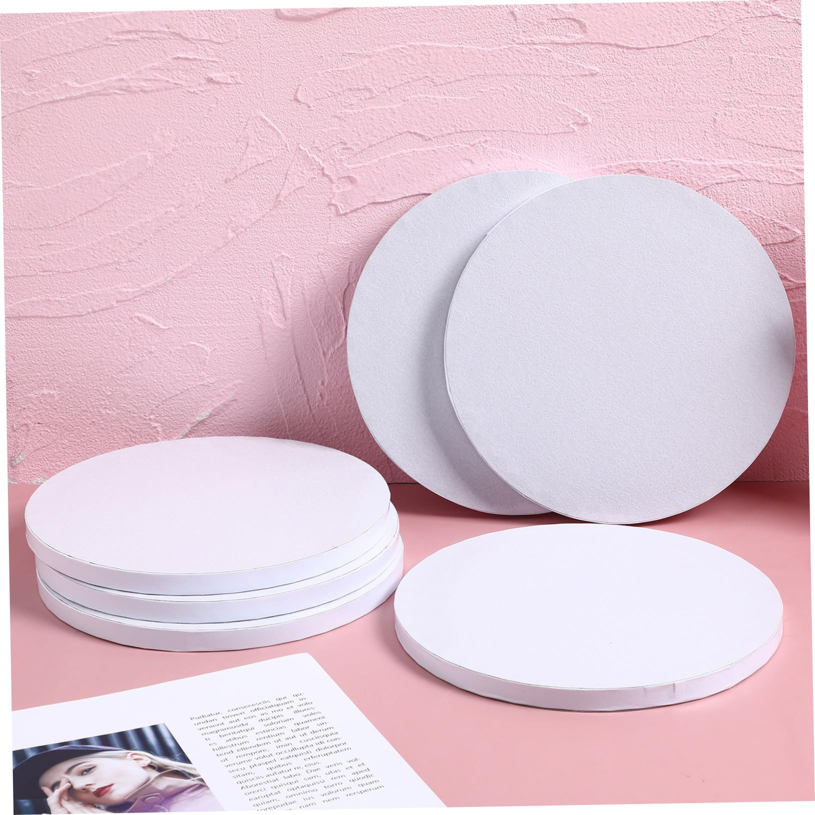 6 Stück Runde Cake Boards Stabile Karton Kuchenböden aus Wellpappe Extra Dicke Tortengrundlage für Schwere Torten und Einfachen Transport