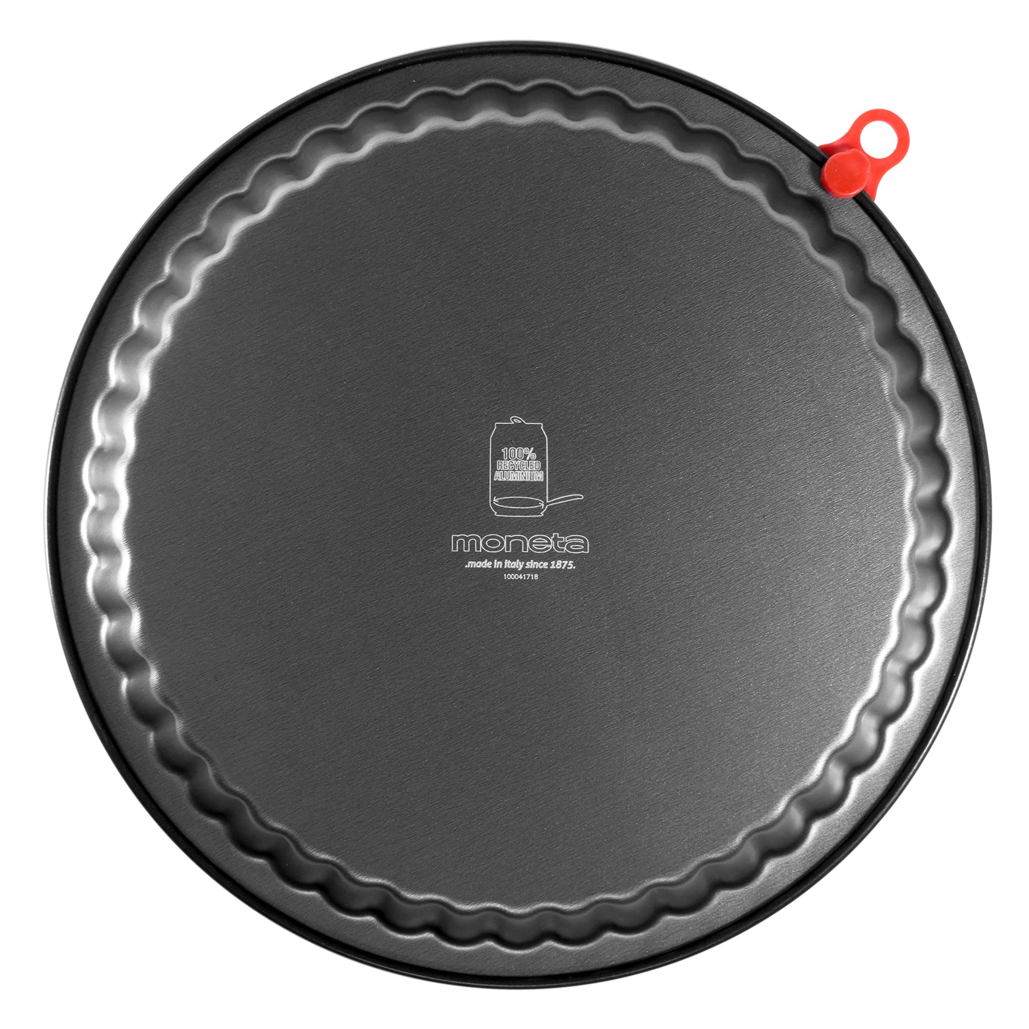 Moneta Eden - Molde para tartas (30 cm, aluminio reciclado, para latas), 100% fabricado en Italia