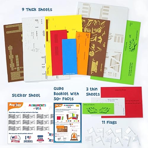 Miniatura 2 de Imagimake Mapology Monumentos de EE. UU. Rompecabezas 3D para niños Juguetes y juegos STEM Juguetes educativos para niños de 5 a 7 años