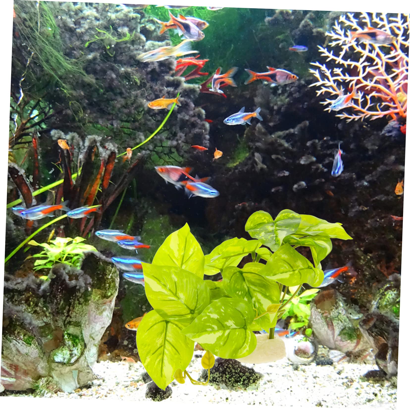 5kawałki Sztuczna Roślina Do Terrarium Dla Gadów Dekoracja Roślinna z Żywicy Naturalny Wygląd Idealna Do Akwarium i Terrarium Ornament Dla Zwierząt Ozdoba