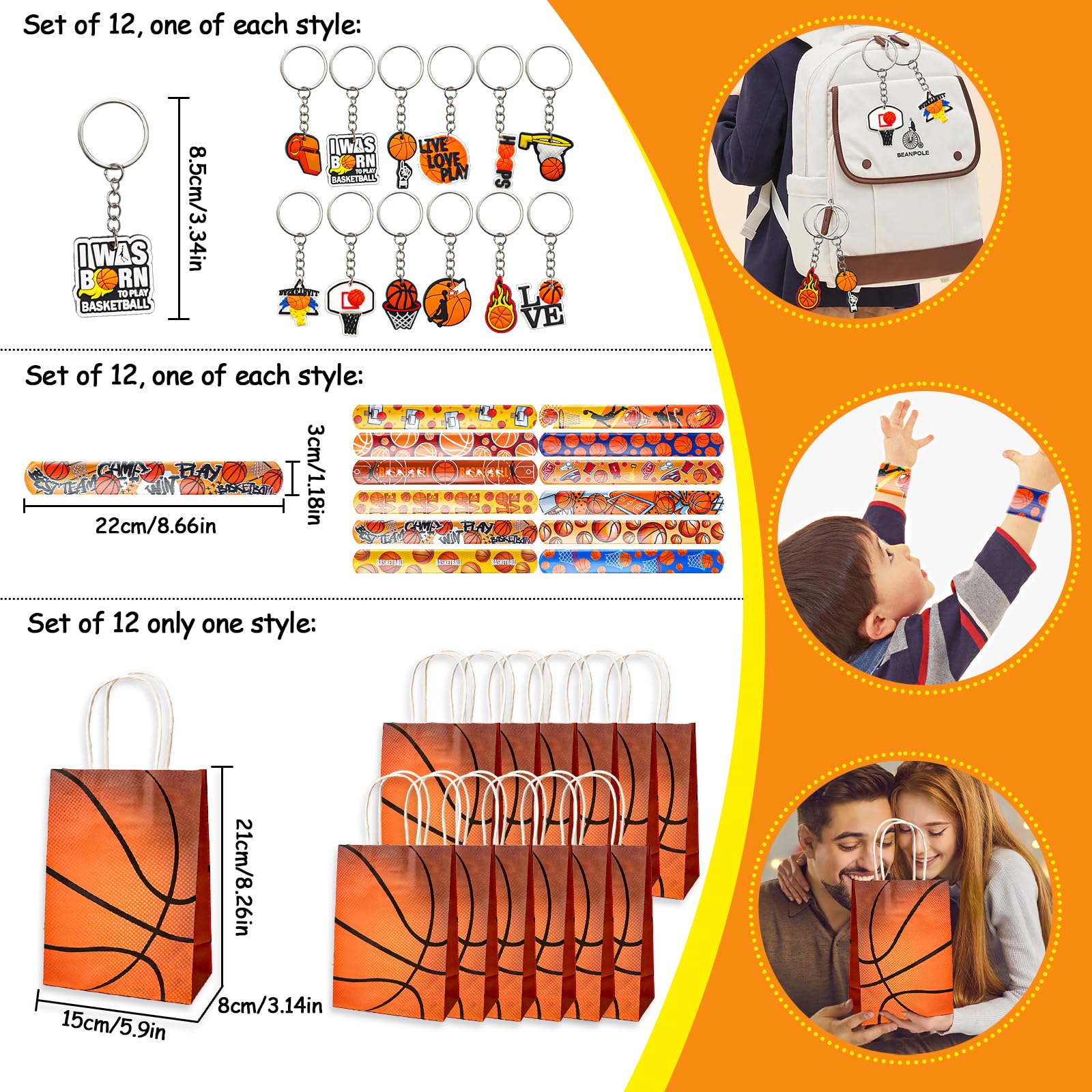 Kit Bomboniere Compleanno Bambini - 12 Braccialetti Slap, Borse E Portachiavi Con 50 Adesivi - Foto 9