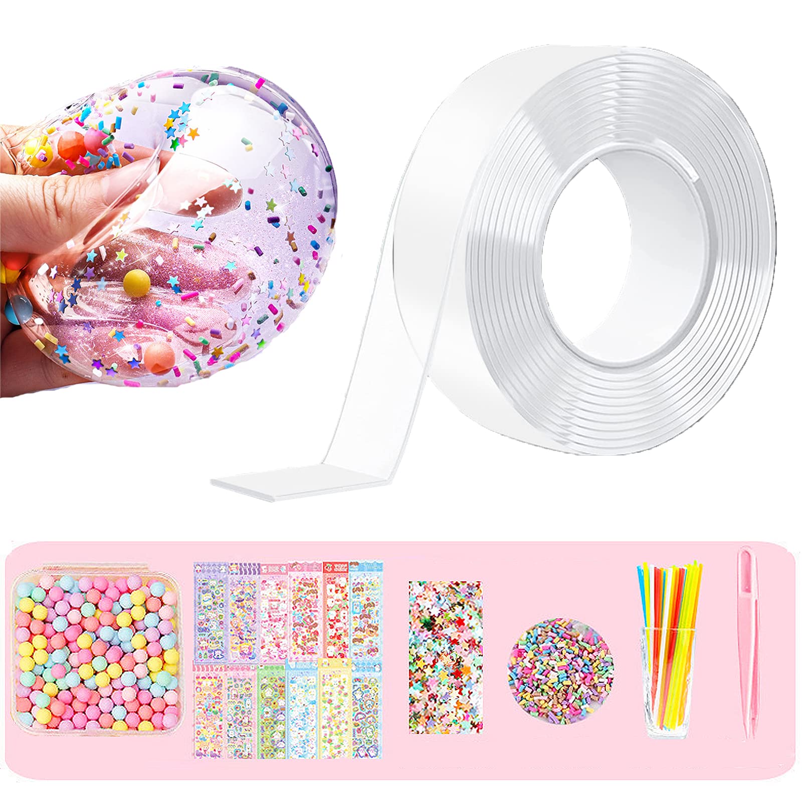 Amazon.co.jp: Dorasu ナノテープ風船 セット 両面テープ DIYバブル  