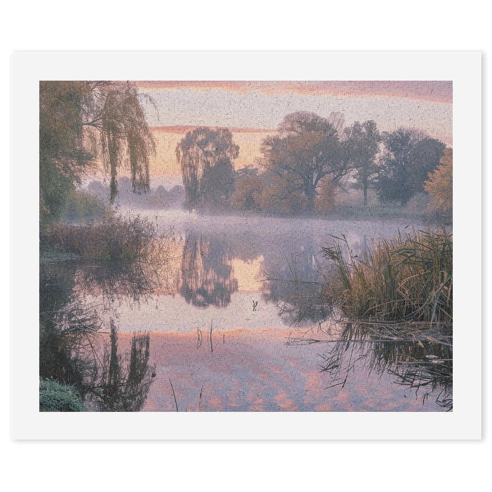 RTBKLYQ Kit per dipingere con i numeri, per adulti principianti sul lago calmo fai da te digitale pittura a olio tela per kit di pittura regalo decorazione domestica