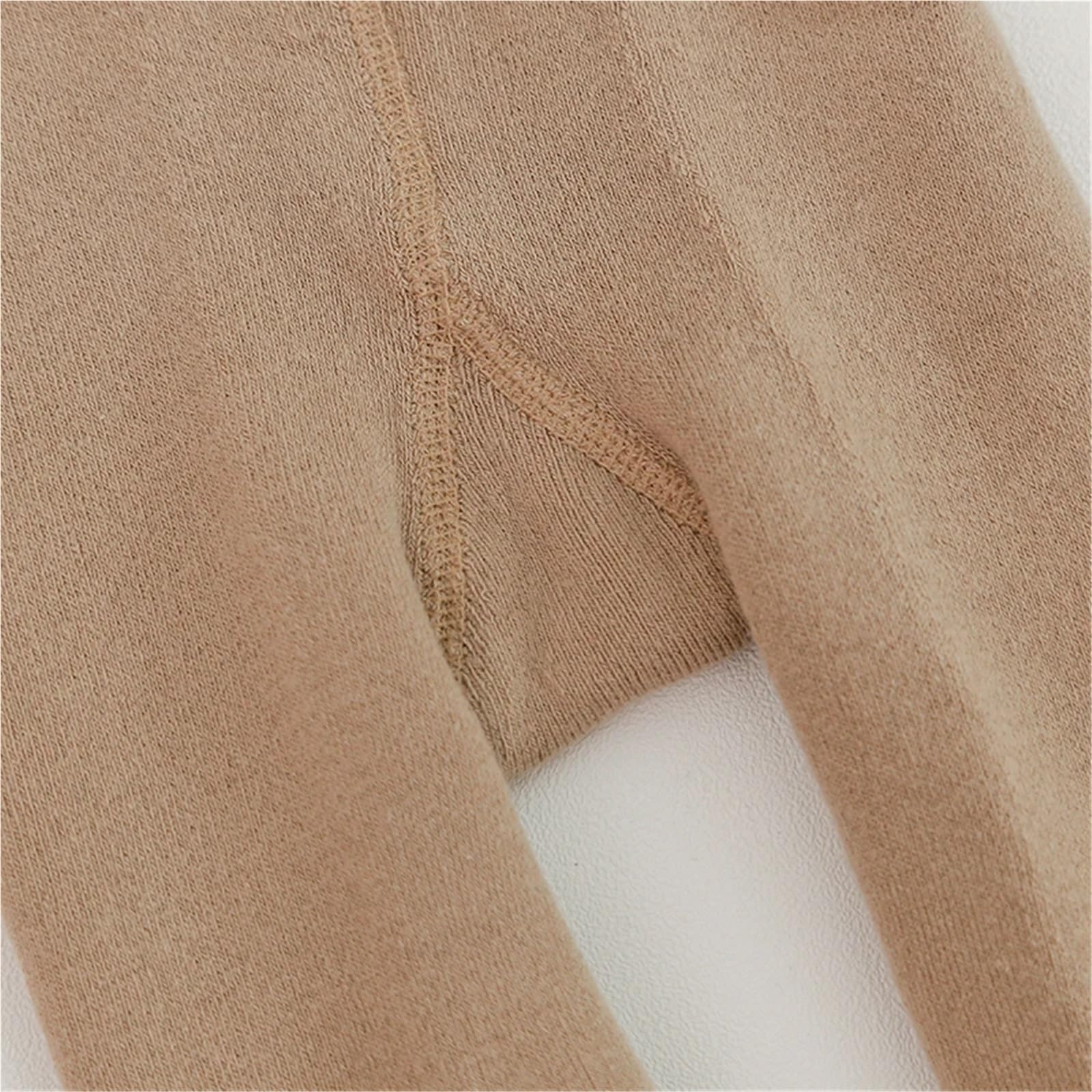 Collant Invernali in Cotone for Bambini da Bambino – Collant Spessi in Spugna Termica con Stampa Animalier for Bambini(Khaki Bear,L(24-26))