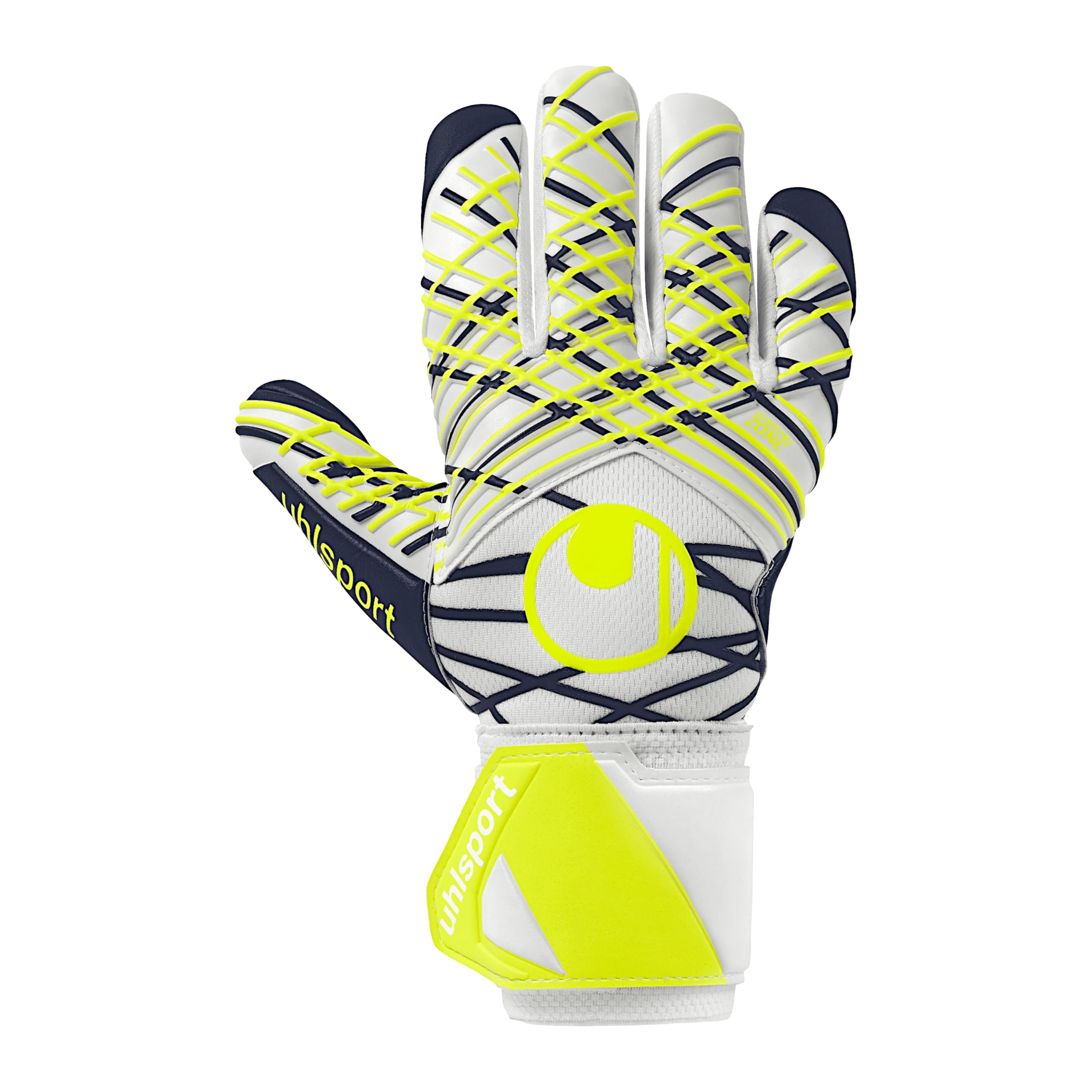 uhlsport | Absolutegrip HN Pro Jr. 2025 | Goalkeeper Gloves | White/Black/Fluo Yellow (6)