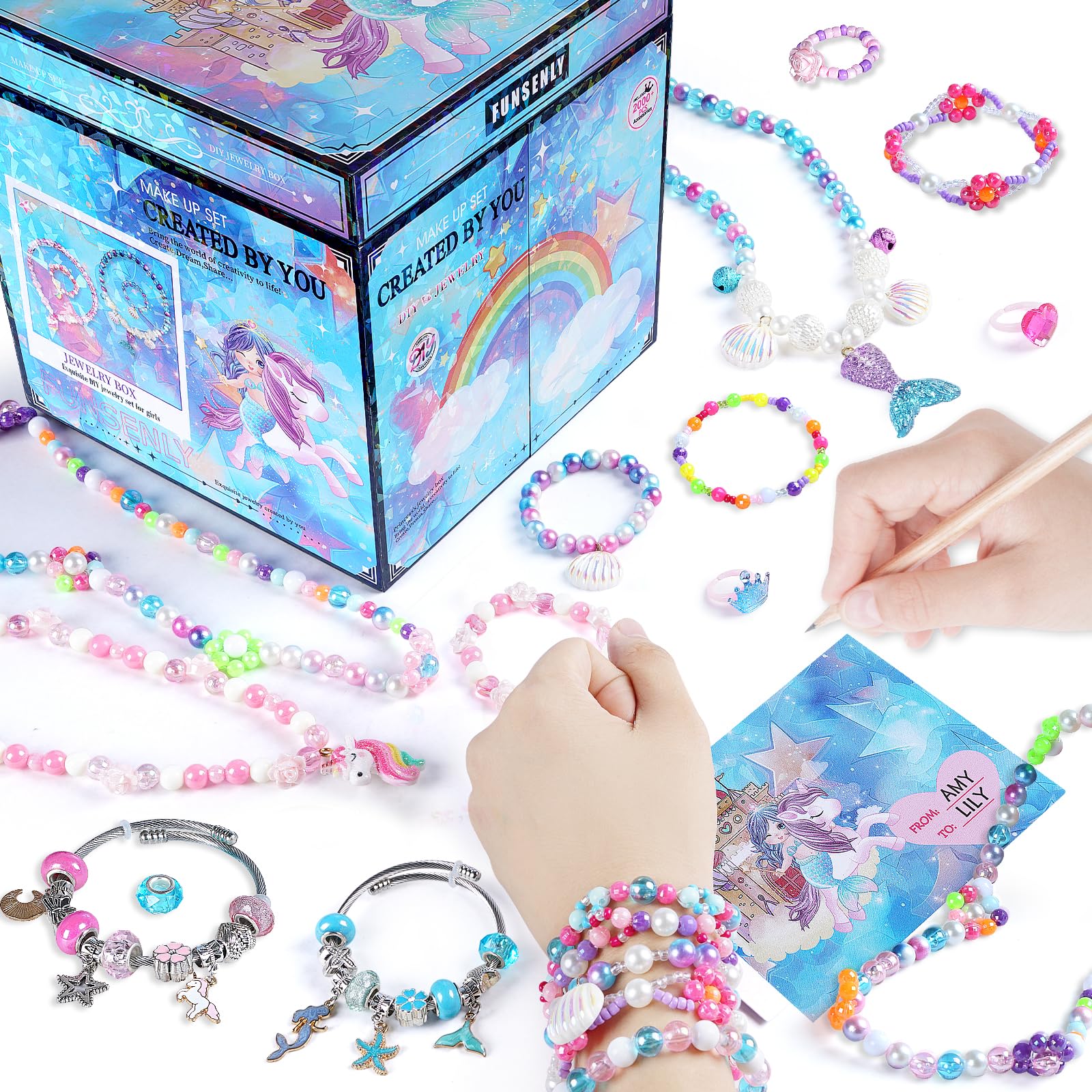 Mermaid Jewelry Diy Jewelry Box Kit Bracelet Beads UFU Charm