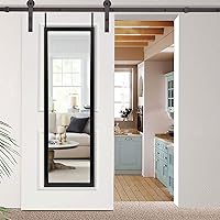 Vista 108 de NeuType Espejo arqueado de longitud completa, 71 x 32 pulgadas, espejo grande de cuerpo completo con marco de metal de aluminio, protección contra