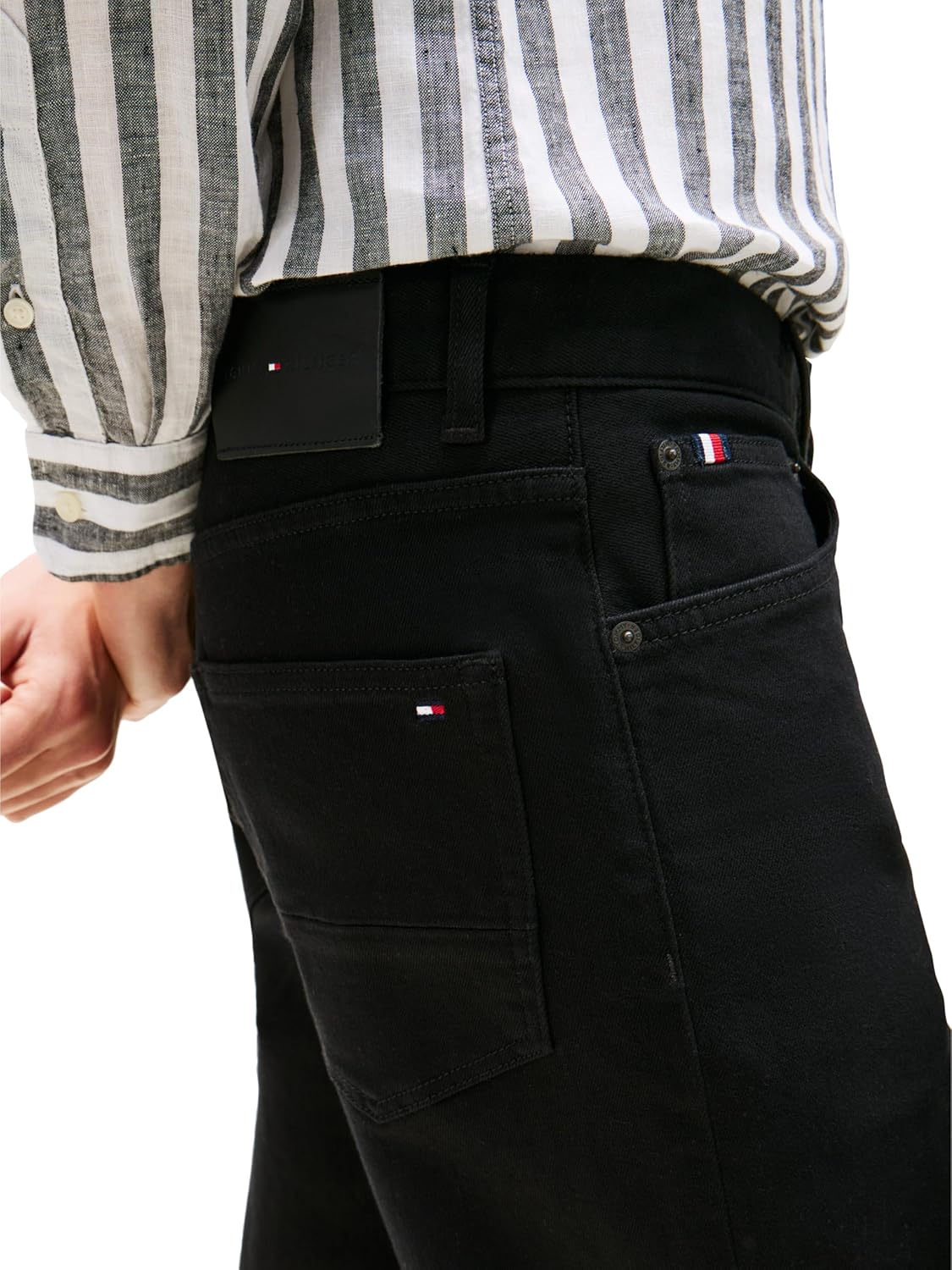 Tommy Hilfiger Mens Slim Straight Fit Stretch Jeans for Men - Image 2