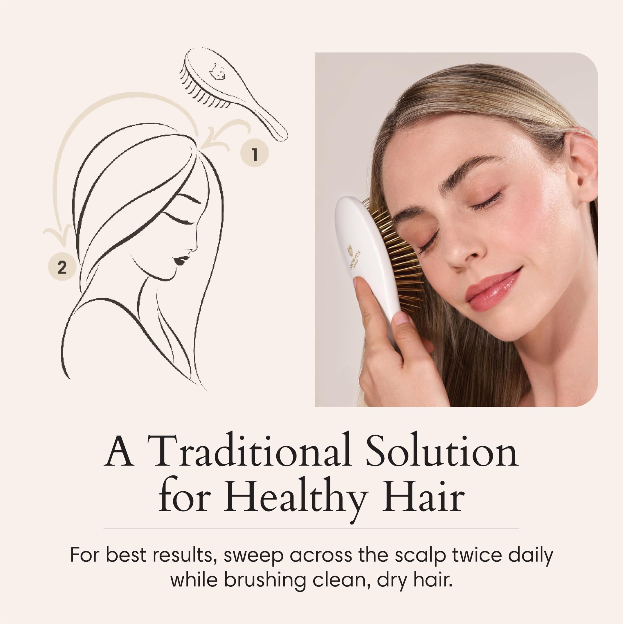 SNOW FOX GUA SHA ヘア&スカルプブラシ Amazon.com : Snow Fox Skincare Gua Sha Hair Brush - White