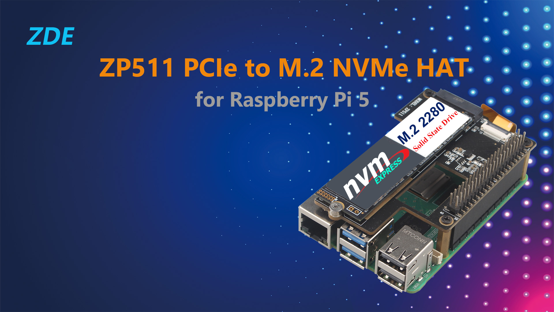 Amazon.com: ZDE ZP511 PCIe to M.2 Key M NVMe HAT SSD Hard Drive