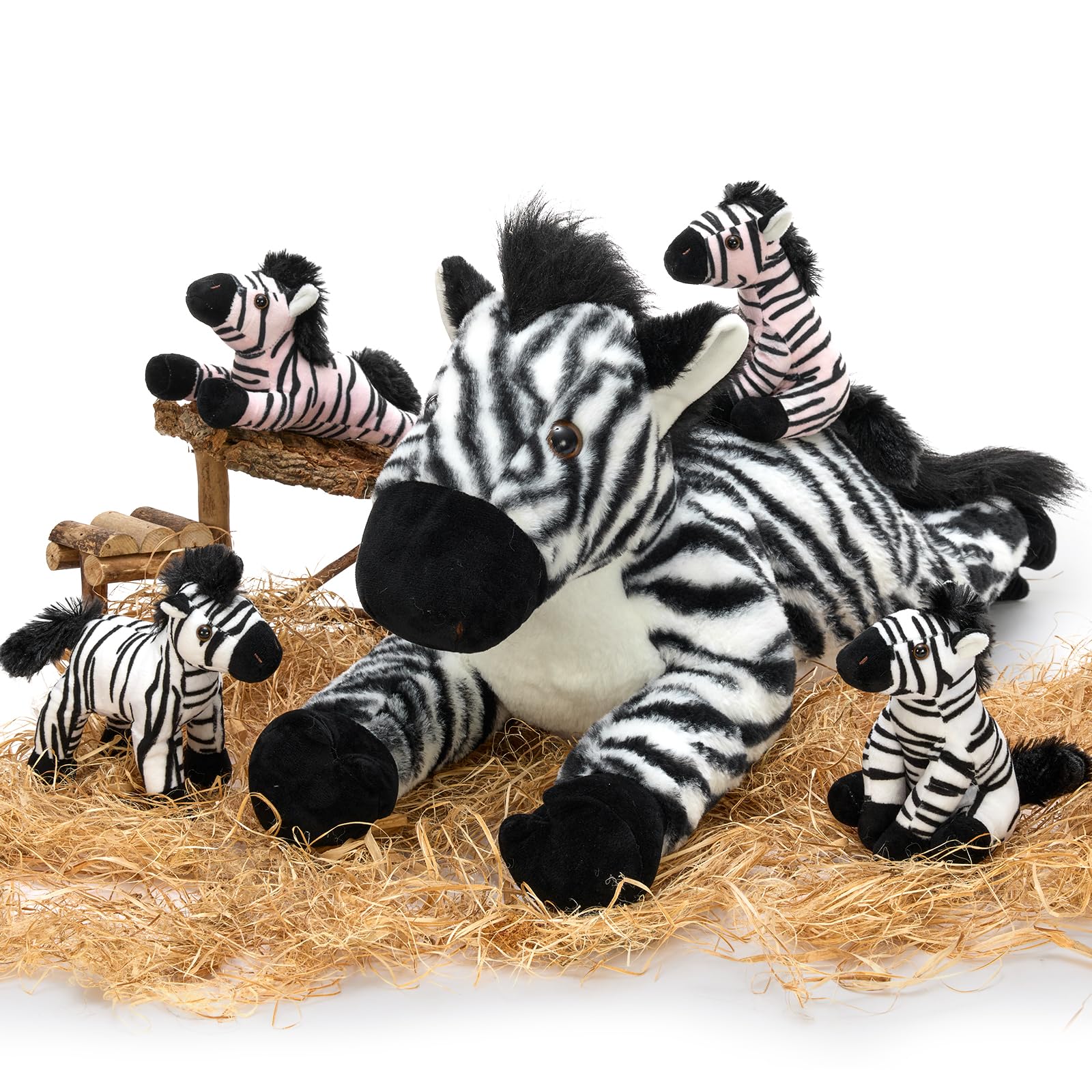 Amazon.com: Tezituor 5pcs Wildlife Zebra Stuffed Animals Set, 25