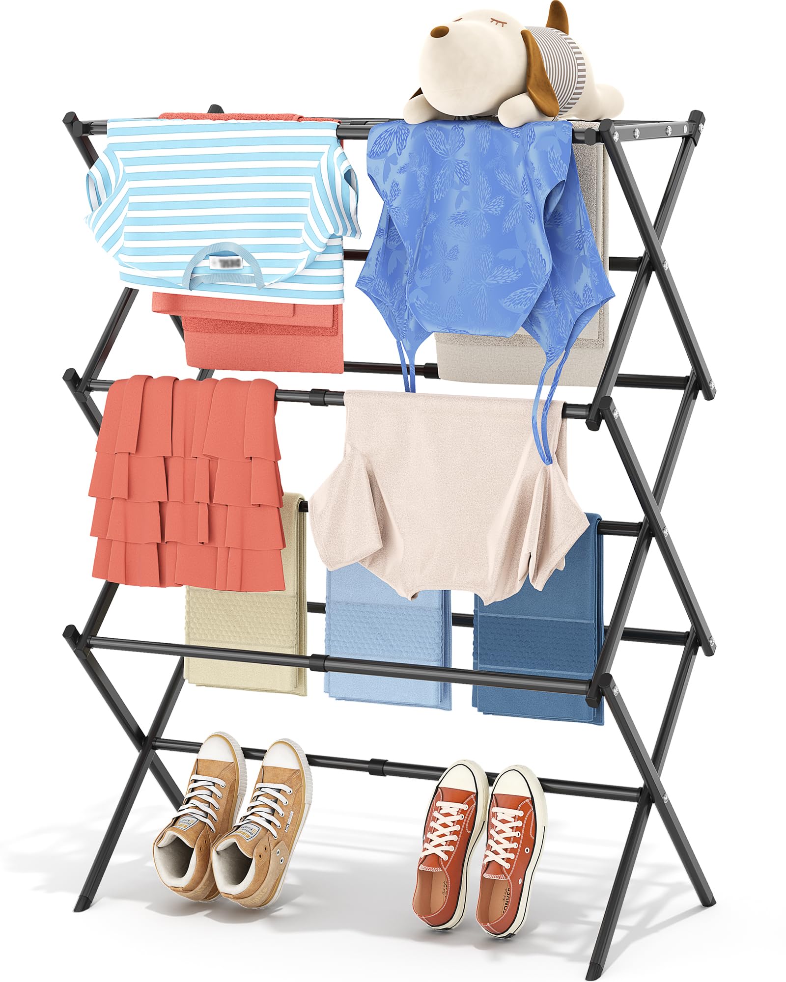 APEXCHASER 3-Tier Clothes Drying Rack