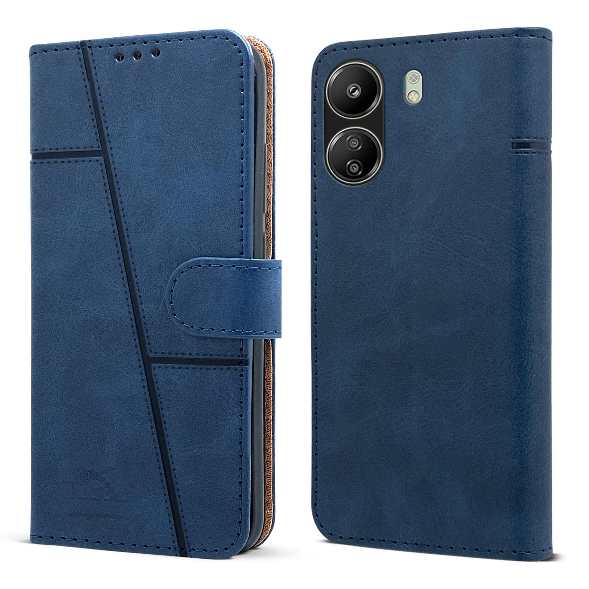 Jkobi Flip Cover Case for Xiaomi Redmi 13C 4G (Stitched Leather with Magnetic Closure | Blue) (B0CPYK53LT) Amazon Price History, Amazon Price Tracker