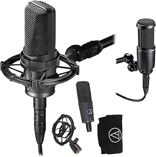 Audio Technica AT4050 Multi-Pattern Condenser Microphone Ideal for Studio Use and Live Sound Productions and Audio Technica AT2020 cardioid condenser microphone system - coolthings.us