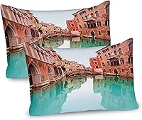 Vista 20 de Bolos decoraciones de fiesta funda de almohada por Ambesonne, bola roja con difusión Skittles vibrantes abstracta vibrante Arte, decorativo impreso