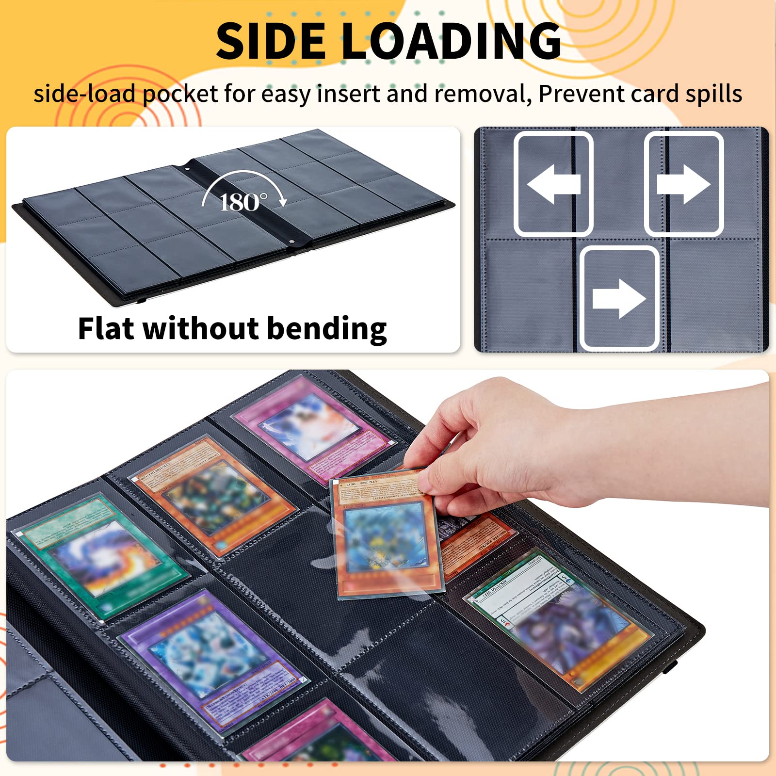 Amazon.com: Trading Card Binder for Baseball Football Hockey Soccer Sport  TCG MTG Yugioh Cards Holder Binder Book 9-Pocket Sleeve 720 Pockets Side  Loading Card Case Album- Sloth on Tree : Toys &