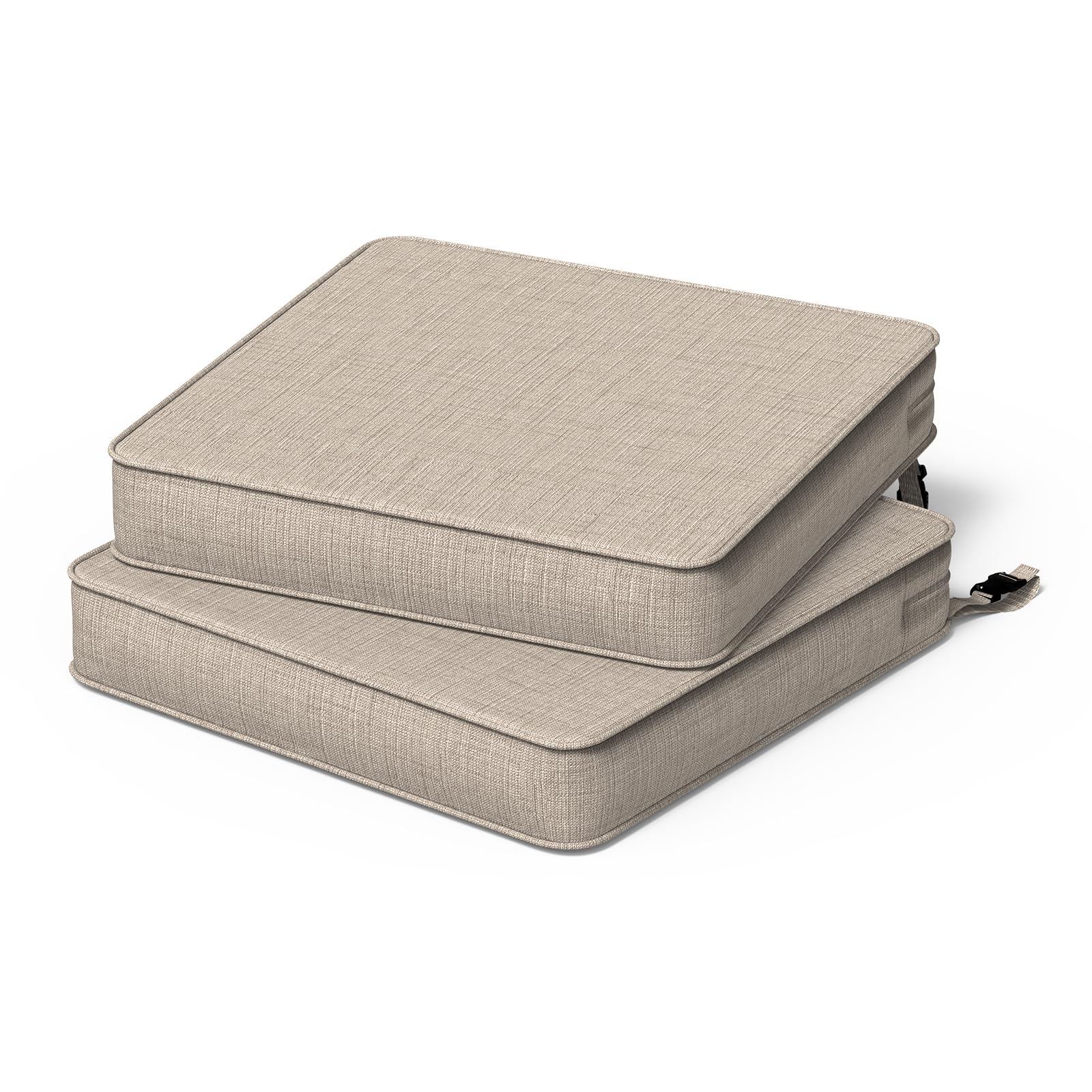 TWLEAR Patio Chair Cushions 19 x 19 x 3 Inch, Outdoor Cushions for Patio Furniture, Water Repellent Outdoor Seat Cushions with Straps Garden Sofa