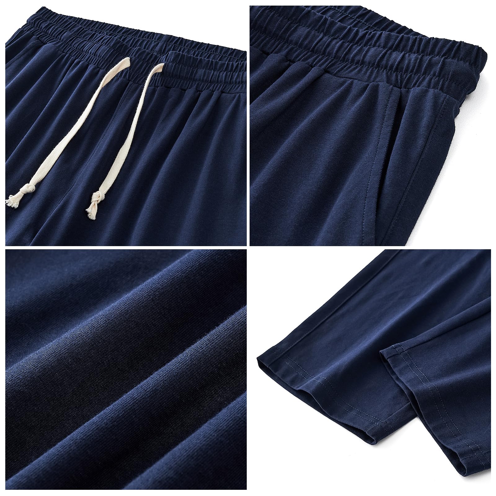MakingDa Pantalones de chándal de algodón para hombre, pantalones de yoga con cordones y cintura elástica, pantalones para correr y trabajar en casa