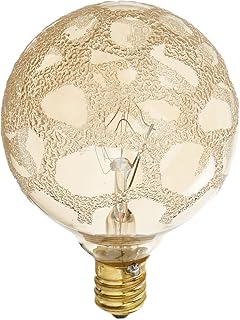 Bulbrite 144026 40G16-MAR-E12 Crystal Collection 40-Watt Incandescent G16 Globe - Marble Finish - Candelabra Base