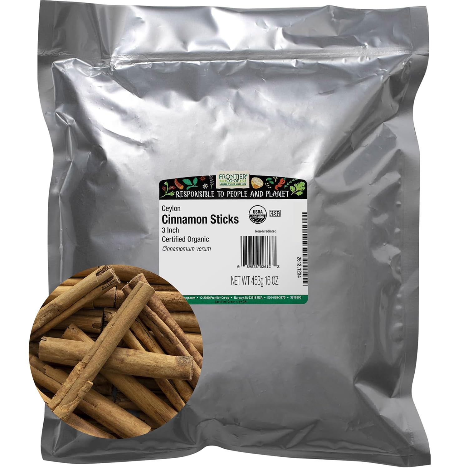 Organic Ceylon Cinnamon Sticks 3" 1lb – Frontier Co-op