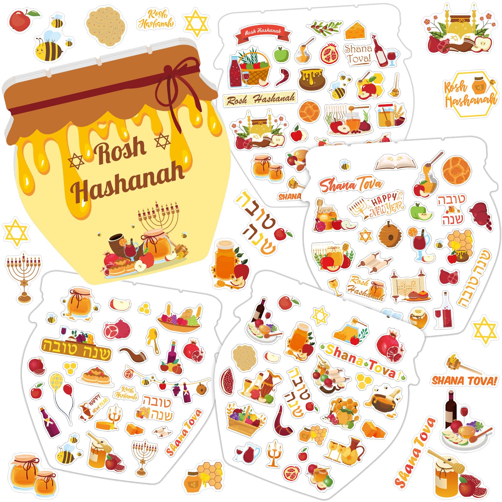 Autocollants Rosh Hashana pour décorer facilement les projets de scrapbooking sans colle