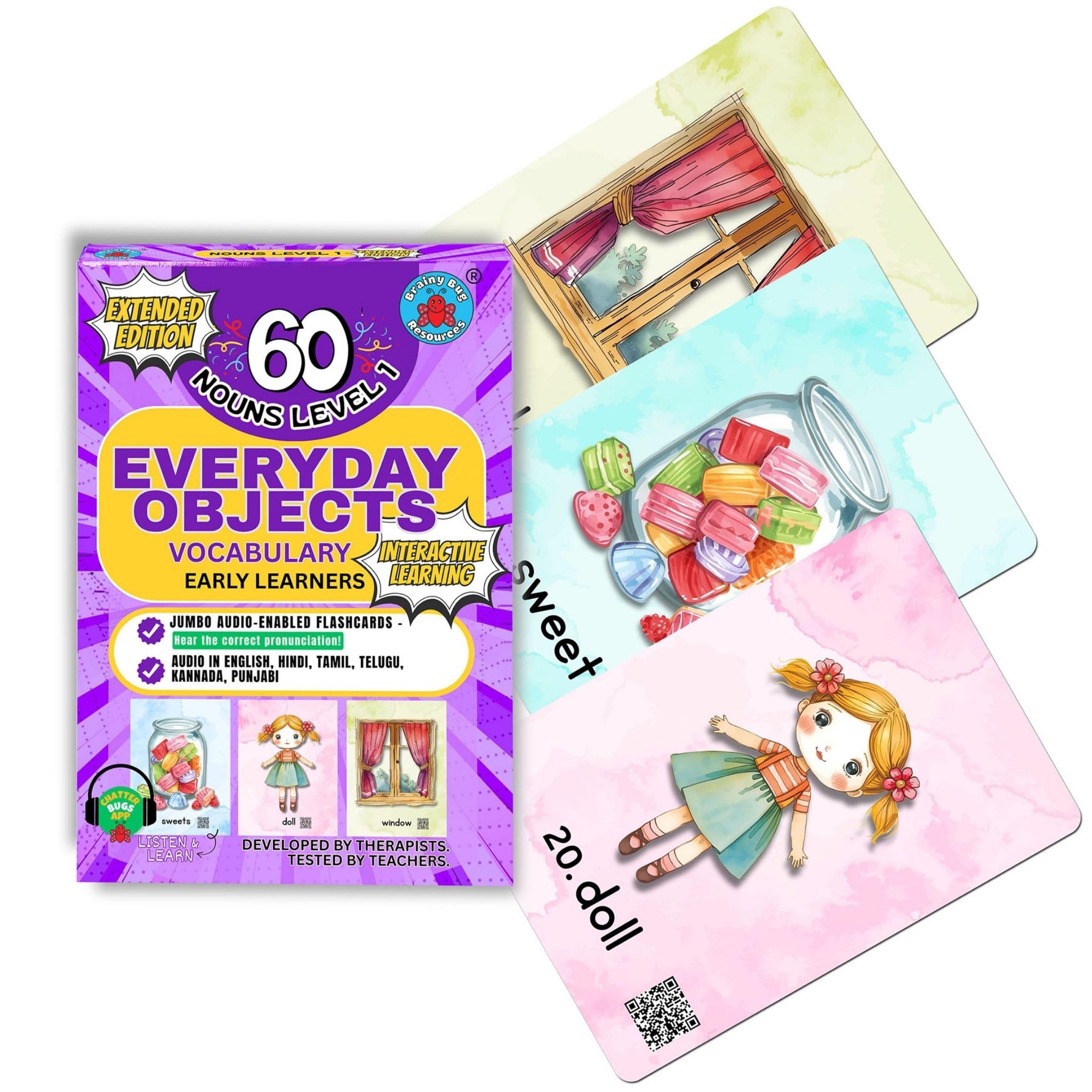 Brainy Bug Resources Kids Flashcards and Resources Flash card for Teaching Language (Everyday Objects, Level 1), for Language_Skills-image-41
