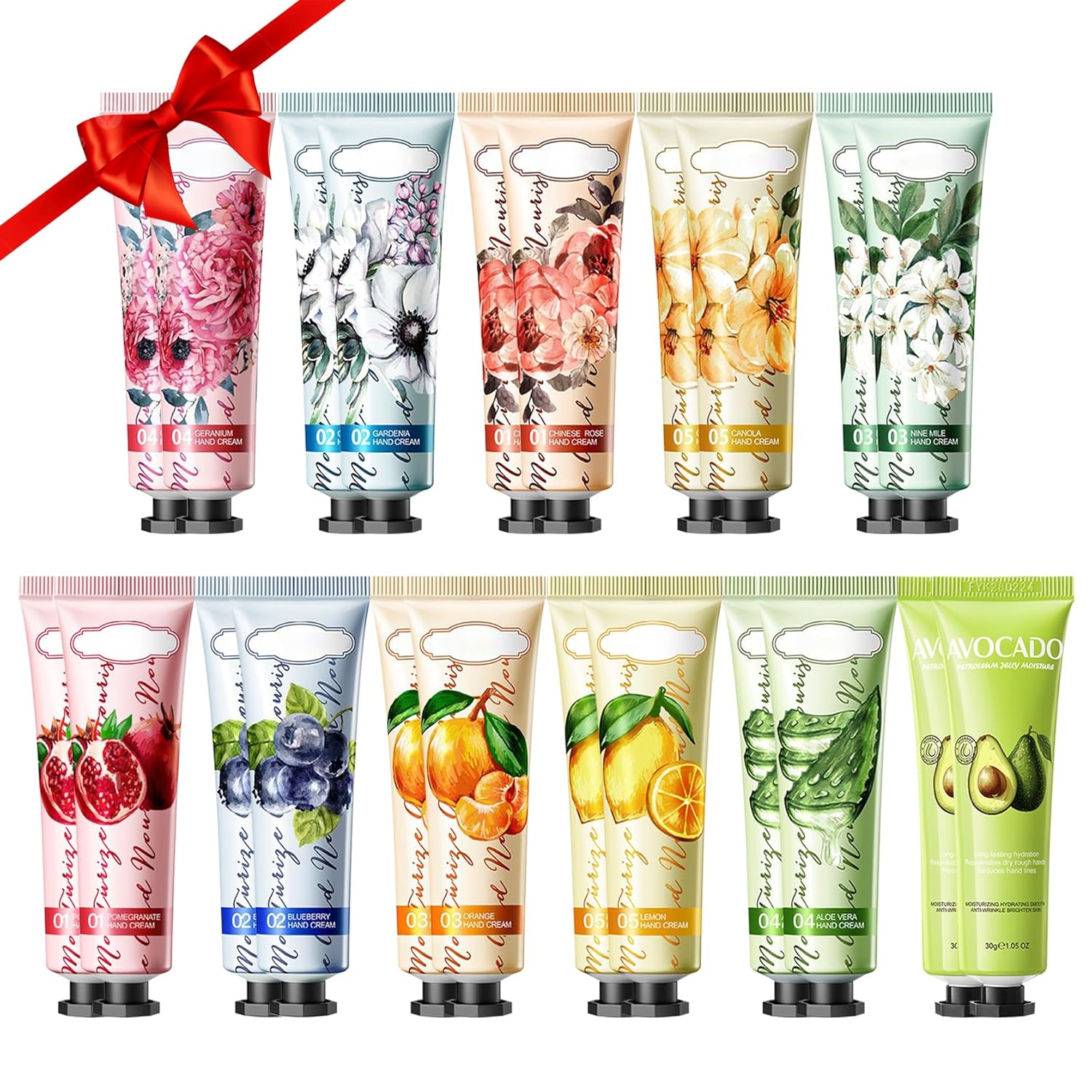 22PCS Hand Cream Gifts Set,Hydrating Mini Hand Lotion for Dry Skin,Non-greasy Bulk Hand Cream Travel Size,Small Hand Lotions Set,Moisturizing Moisturizer for Birthday Gifts for Women